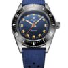 Nivada Grenchen Aquamar Blue - Black Racing strap - Image 2