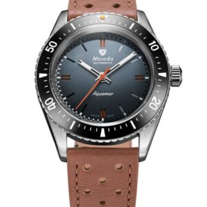 Nivada Grenchen Aquamar Grey - Brown Racing Strap
