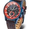 Vostok Europe Expedition North Pole Solar Power Chronograph VR42-595D734 - Červený silikonový řemínek - Image 3