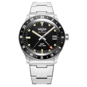 Vulcain Skindiver GMT - Black Luminova Beige - Steel Bracelet