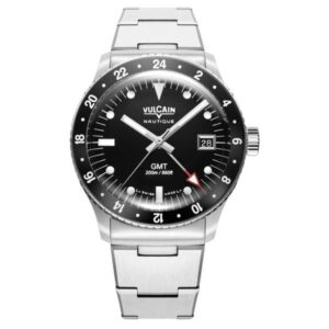 Vulcain Skindiver GMT - Black Luminova Beige White - Steel Bracelet