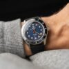 Nivada Grenchen Aquamar Blue - Black Racing strap - Image 3
