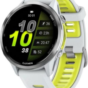 Garmin Forerunner® 970 titanová luneta Whitestone a poloprůhledný řemínek Whitestone/Amp Yellow 010-02969-11