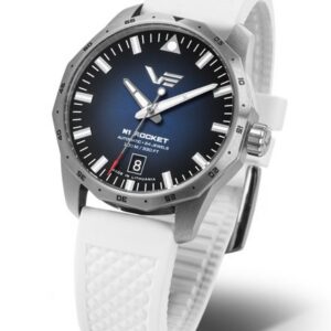 Vostok Europe N-1 Rocket Compact Automatic NH35-125A748S - Bílý silikonový řemínek