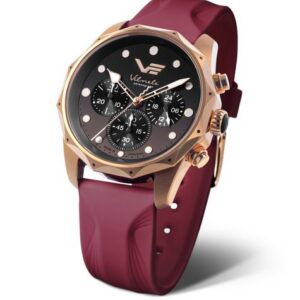 Vostok Europe Vilnele Chrono JS20-125B751 - Bordó silikonový řemínek navíc