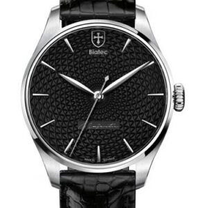 Biatec Majestic 01 N - Černý kožený řemínek z pravého krokodýla