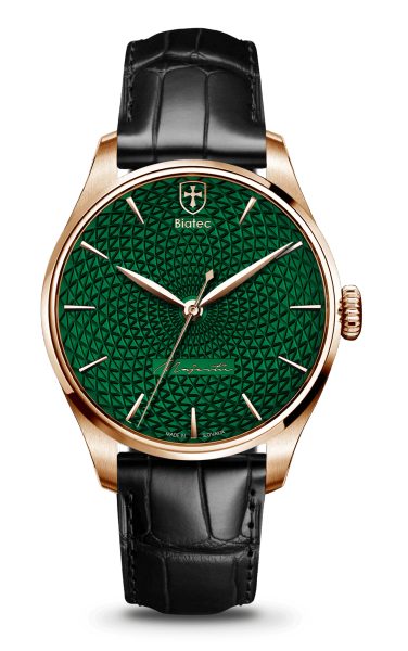 Biatec Majestic SE 01 WLD - Černý kožený řemínek z pravého aligátora