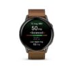 Garmin Venu® 4 - 45 mm Slate / Black silikonový řemínek a Brown kožený řemínek 010-03014-03 - Obrázek 2