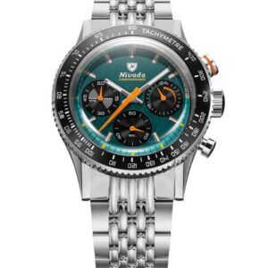 Nivada Grenchen Chronoking Mecaquartz Racing Green - Inter. Bezel - Beads of Rice