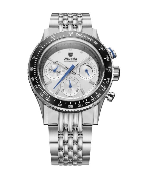 Nivada Grenchen Chronoking Mecaquartz Racing Grey - Inter. Bezel - Beads of Rice