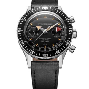 Nivada Grenchen Chronomaster Broad Arrow 41mm - Black Leather