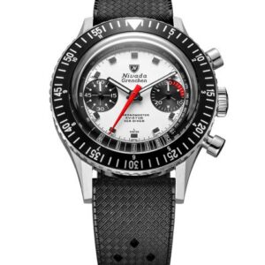 Nivada Grenchen Chronomaster White Panda 41mm - Rubber tropic