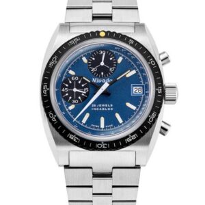 Nivada Grenchen Chronosport Blue Automatic - Chronosport Bracelet