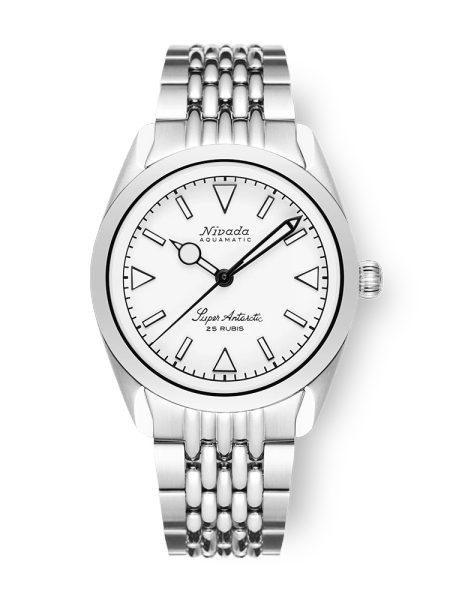 Nivada Grenchen Super Antarctic White - Black Racing Strap - Obrázek 2