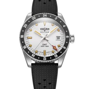 Vulcain Skindiver GMT - White Luminova Beige - Rubber Tropic