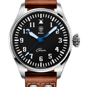 Biatec Corsair Vintage 01 - Světle hnědý kožený pilot řemínek