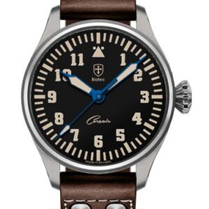 Biatec Corsair Vintage 03 - Tmavě hnědý kožený pilot řemínek