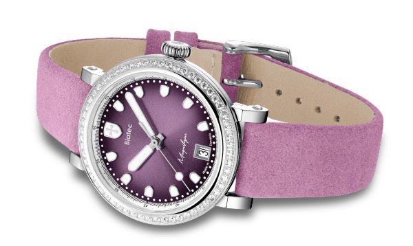 Biatec Magnifique 02 - Černý kožený řemínek se vzorem aligátora - Se sponou z nerezové oceli 316L - Obrázek 3