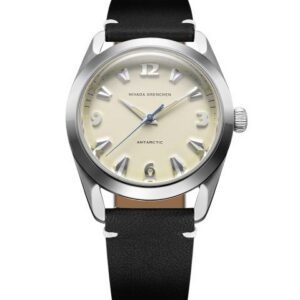 Nivada Grenchen Antarctic 38 mm - Eggshell Beige Luminova - Black leather White Stitching