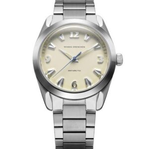 Nivada Grenchen Antarctic 38 mm - Eggshell Beige Luminova - Bracelet Flat Link