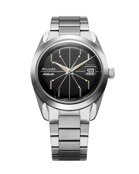 Nivada Grenchen Antarctic Spider Black 38 mm - Bracelet Flat Link