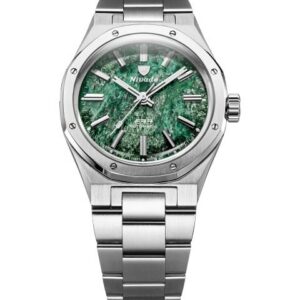 Nivada Grenchen F77 GREEN  AVENTURINE MARK I - Stainless Steel Bracelet