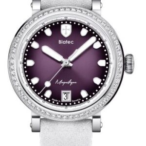 Biatec Magnifique 02 - Bílošedý řemínek z broušené kůže