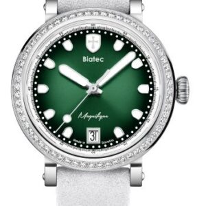 Biatec Magnifique 04 - Bílošedý řemínek z broušené kůže