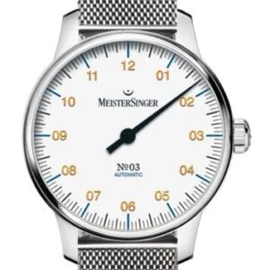 MeisterSinger N°03 38mm BM9901G - Kovový mesh náramek