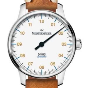 MeisterSinger N°03 38mm BM9901G - Světle hnědý vintage nubuk řemínek