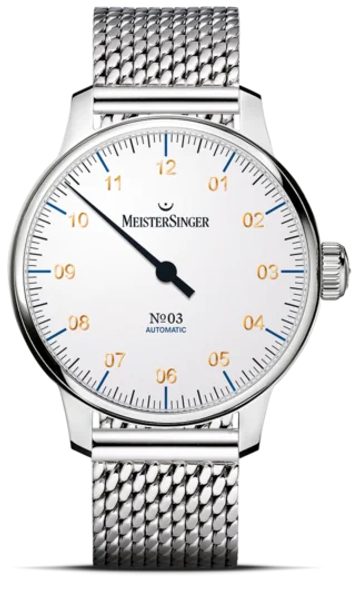 MeisterSinger N°03 AM901G - Kovový mesh náramek