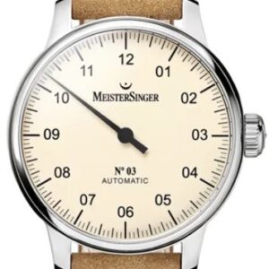 MeisterSinger N°03 AM903 - Hnědý semišový řemínek