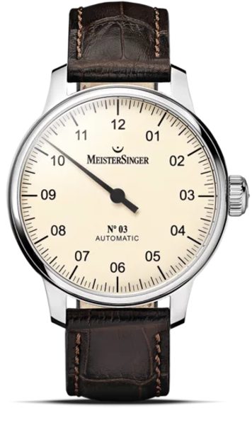 MeisterSinger N°03 AM903 - Tmavě hnědý kožený řemínek - Obrázek 2