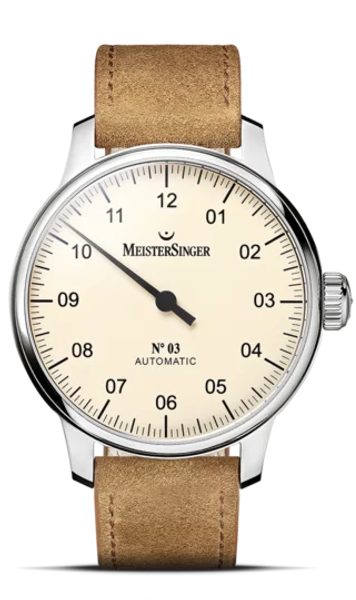 MeisterSinger N°03 AM903 - Tmavě hnědý kožený řemínek - Obrázek 3