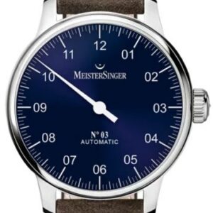 MeisterSinger N°03 AM908 - Hnědý semišový řemínek
