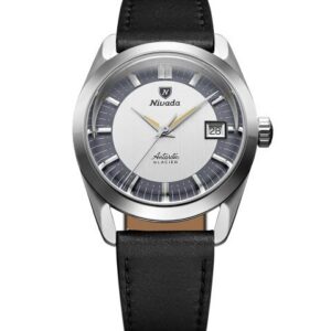 Nivada Grenchen Antarctic Glacier 35 mm - Black leather