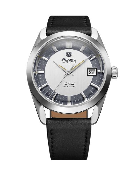 Nivada Grenchen Antarctic Glacier 38 mm - Black leather