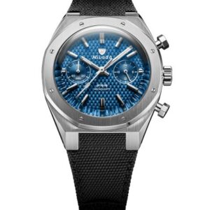 Nivada Grenchen F77 Chrono Mecaquartz Blue 38 mm - Canvas Strap