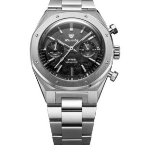 Nivada Grenchen F77 Chrono Mecaquartz Carbon 38 mm - Steel Bracelet