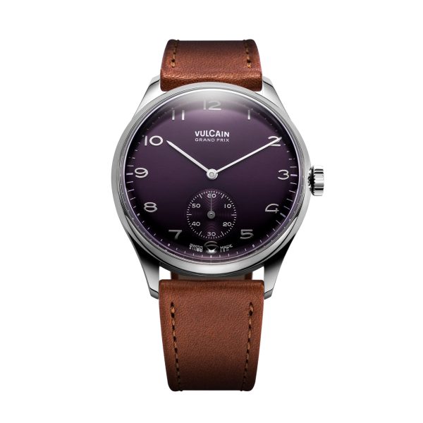 Vulcain Grand Prix - Small Second Purple - Brown Plain - Obrázek 3