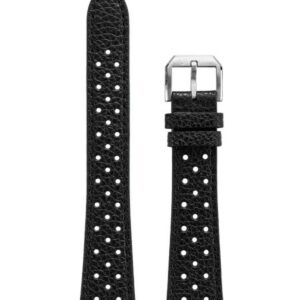 Černý kožený Racing řemínek Nivada Grenchen - 18 mm