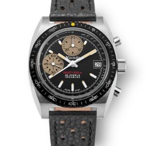 Nivada Grenchen Autochron Yellow Automatic - Black Racing Strap