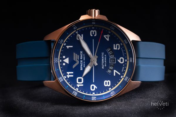 Vostok Europe Space Race Automatic Line YN55-325B746S - Modrý silikonový řemínek - Obrázek 3