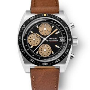 Nivada Grenchen Autochron Mecaquartz - Brown Leather