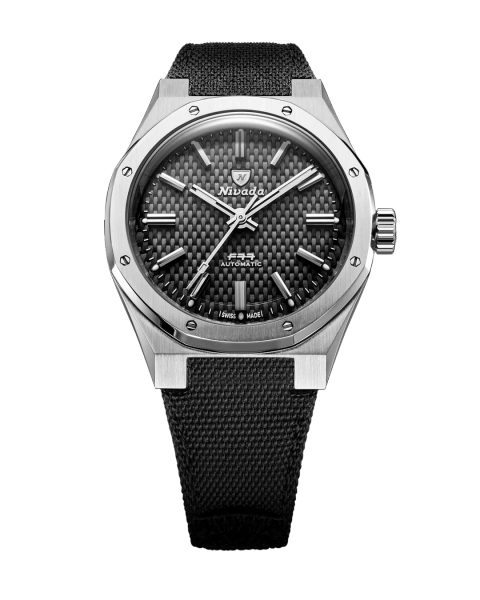 Nivada Grenchen F77 SST Black MK2 - 38 mm - Stainless Steel Bracelet - Obrázek 3