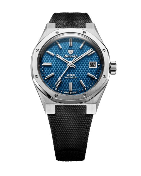 Nivada Grenchen F77 SST Blue MK2 Date - 38 mm - Stainless Steel Bracelet - Obrázek 3