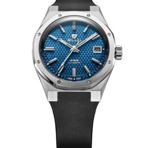Nivada Grenchen F77 SST Blue MK2 Date - 38 mm - Black Rubber