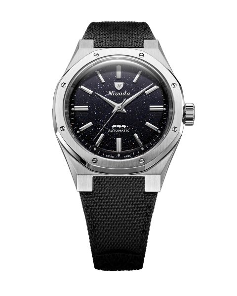 Nivada Grenchen F77 SST Dark Blue Aventurine MK2 - 38 mm - Stainless Steel Bracelet - Obrázek 3