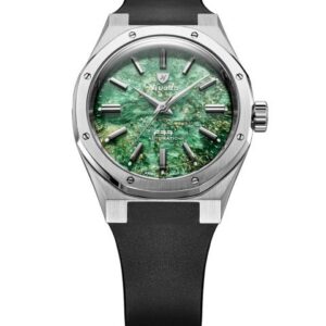 Nivada Grenchen F77 SST Green Aventurine MK2 - 38 mm - Black Rubber