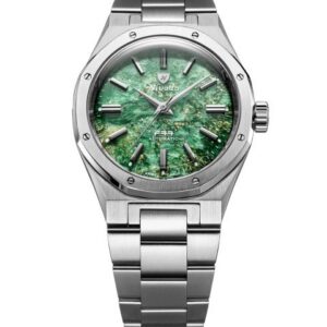 Nivada Grenchen F77 SST Green Aventurine MK2 - 38 mm - Stainless Steel Bracelet